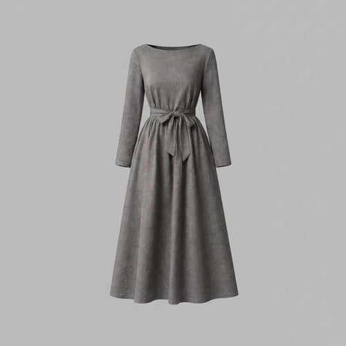 Airy Linen Maxi Dress with Wrap Detail — view 2