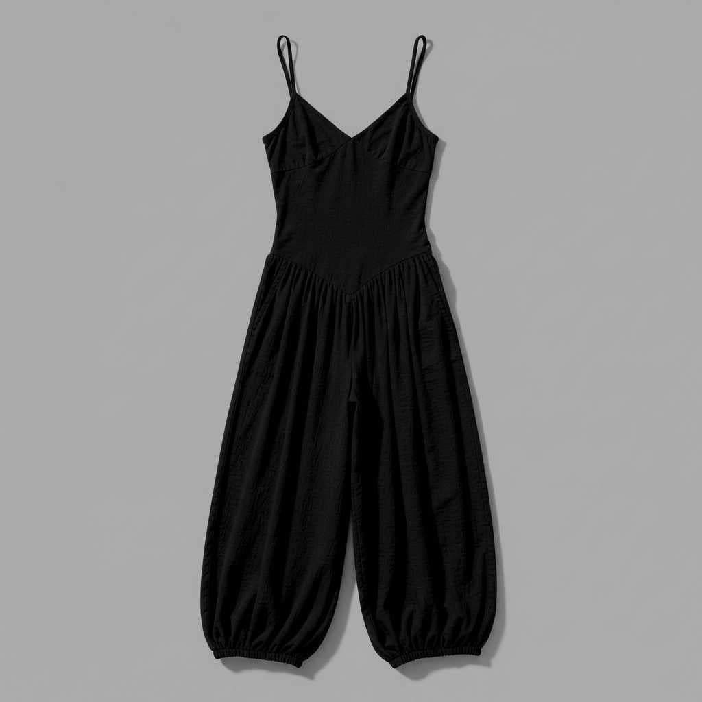 Backless Wide-Leg Jumpsuit with Spaghetti Straps — view 2