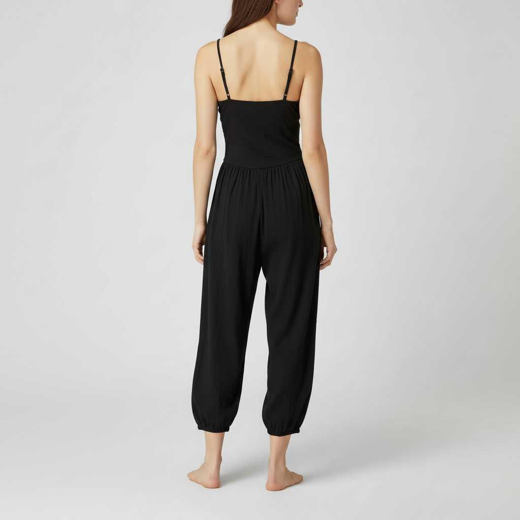 Backless Wide-Leg Jumpsuit with Spaghetti Straps — view 4