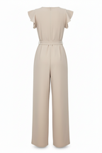 Belted Jumpsuit with Ruffle Sleeves — view 3