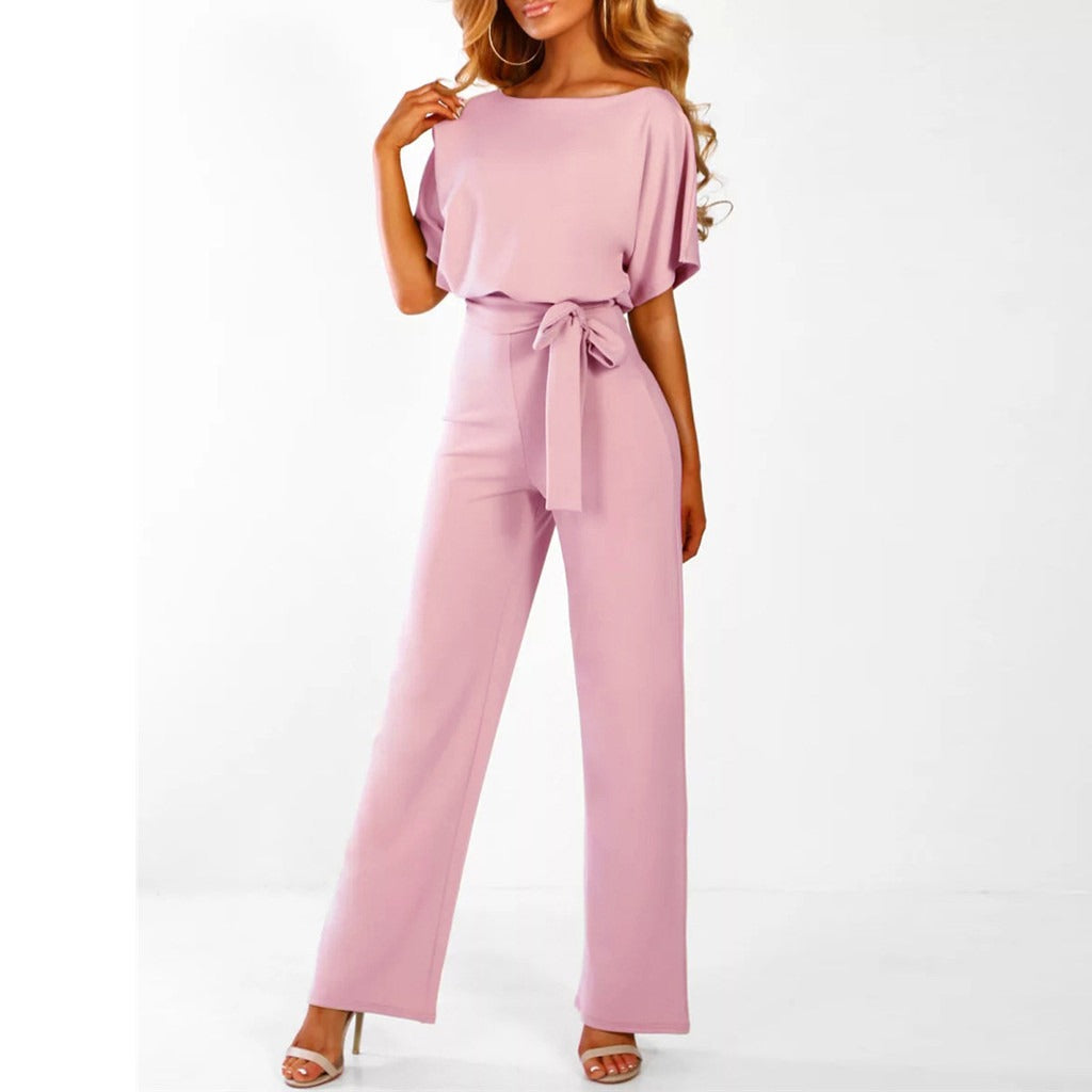 Cinched-Waist Wide-Leg Jumpsuit — view 3