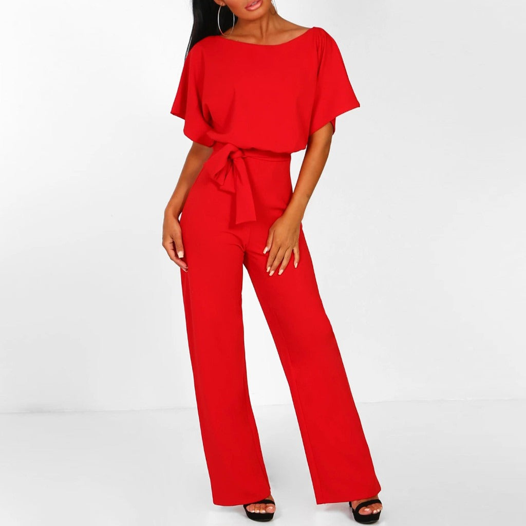 Cinched-Waist Wide-Leg Jumpsuit — view 5