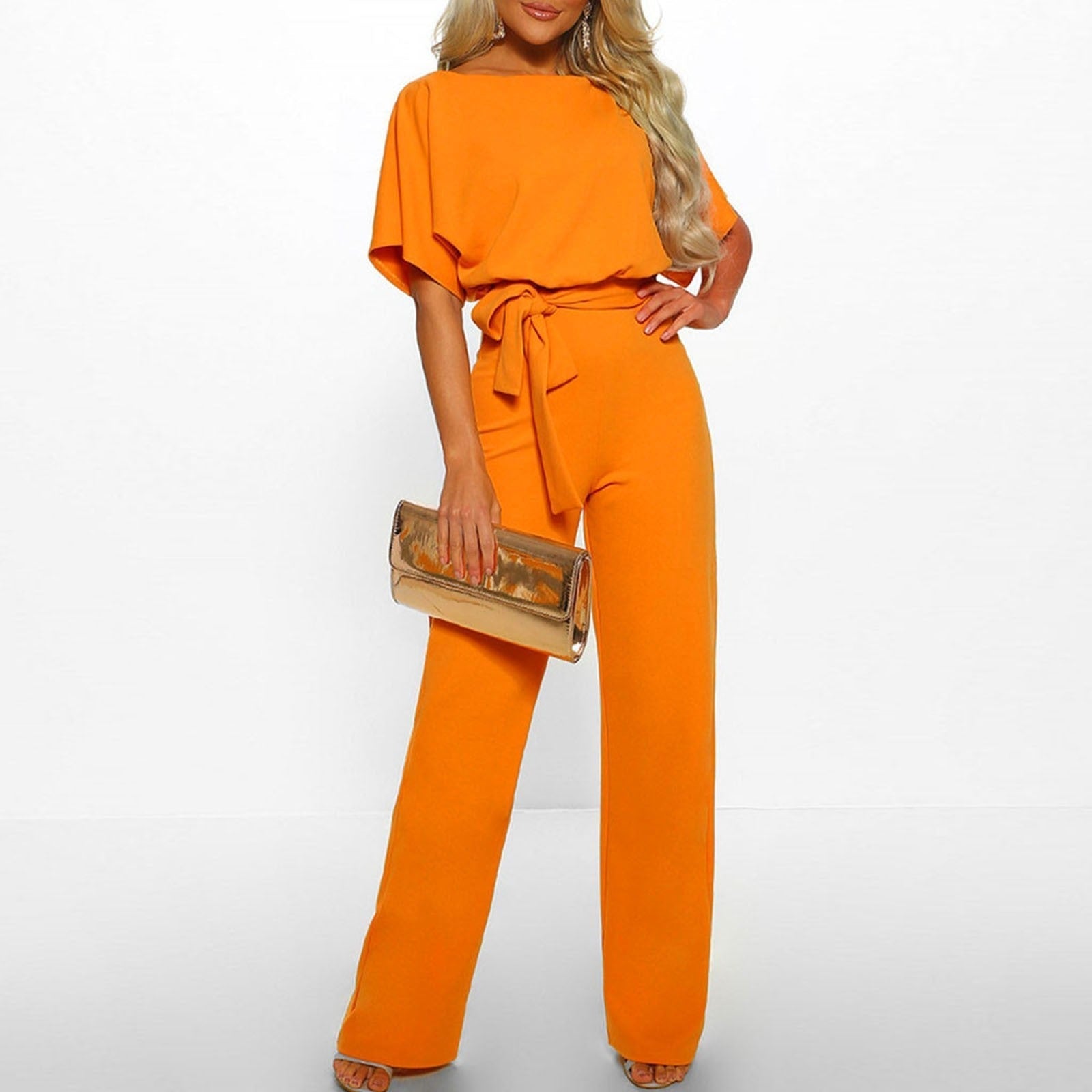 Cinched-Waist Wide-Leg Jumpsuit — view 6