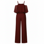 Cold-Shoulder Layered Jumpsuit Ensemble — view 2