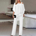 Cold-Shoulder Layered Jumpsuit Ensemble — view 5