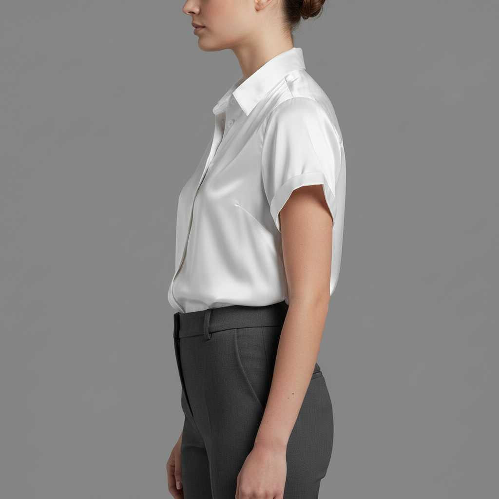 Crisp White Blouse for the Office — view 4