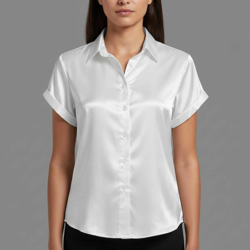 Crisp White Blouse for the Office