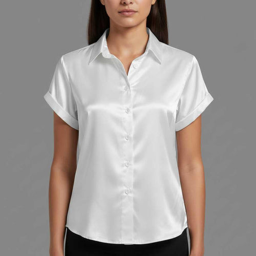 Crisp White Blouse for the Office