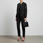 Cropped Zip-Up Bomber Jacket — view 2