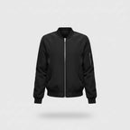 Cropped Zip-Up Bomber Jacket