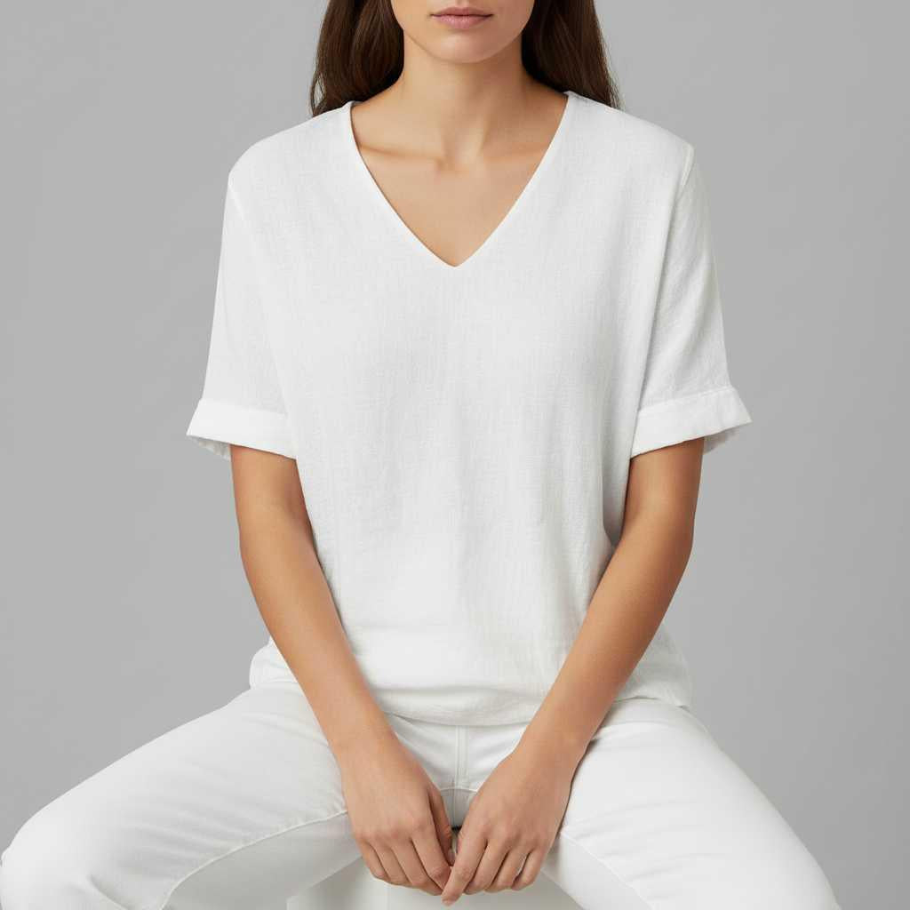 Featherlight Cotton-Linen Everyday Top — view 3