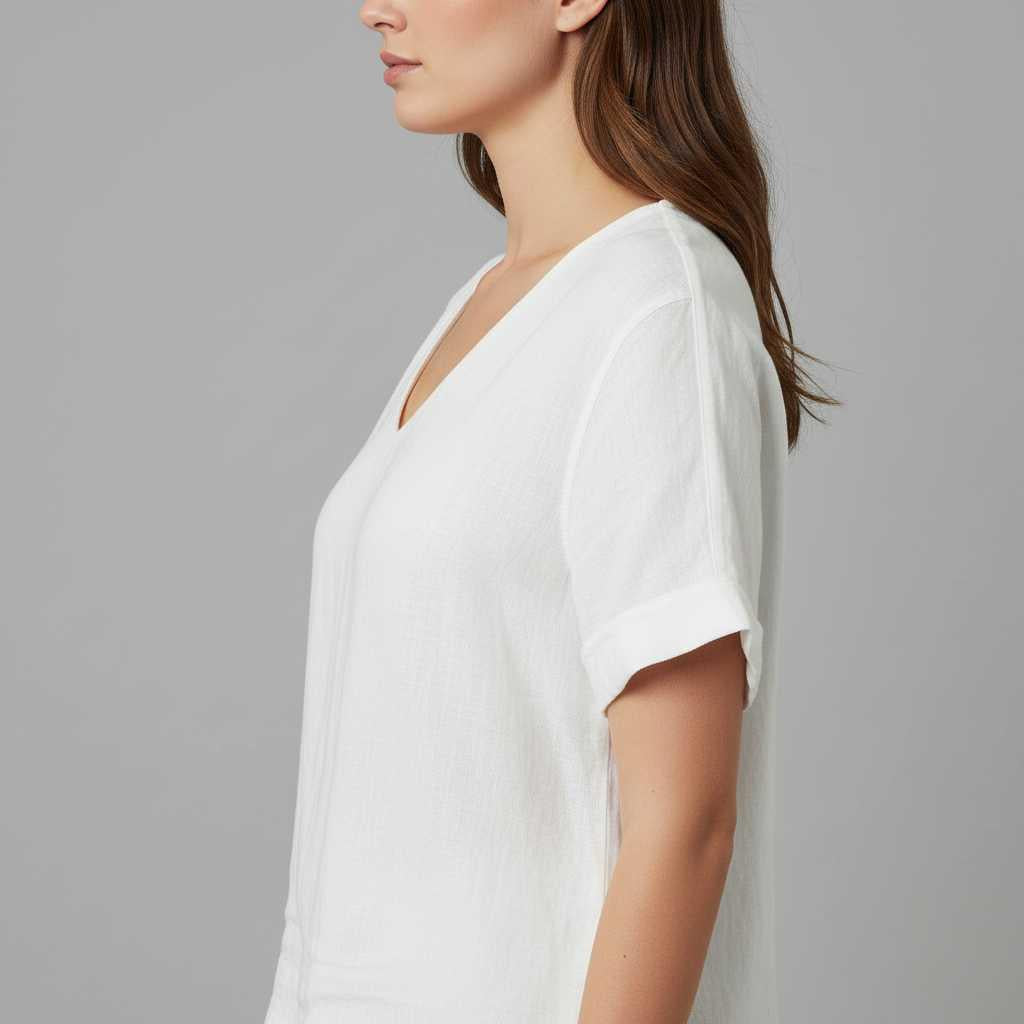 Featherlight Cotton-Linen Everyday Top — view 4