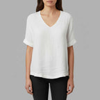 Featherlight Cotton-Linen Everyday Top