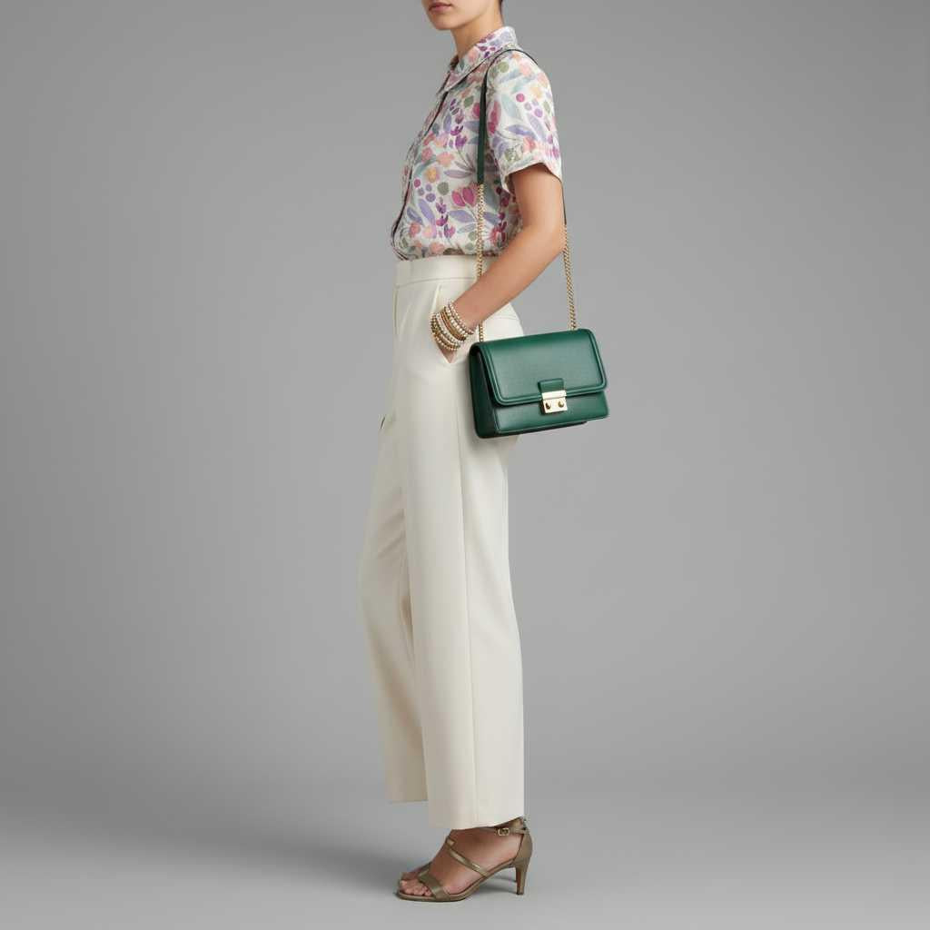 Floral Print Blouse with Vintage Flair — view 4
