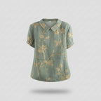 Floral Print Blouse with Vintage Flair