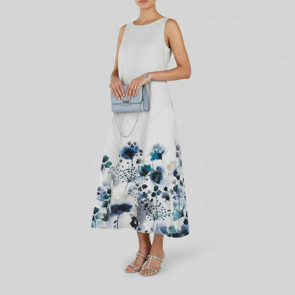Garden Floral A-Line Midi Dress — view 2