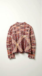 Gold-Button Boucle Cropped Jacket — view 3