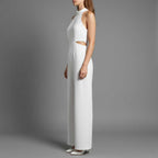 Halter Neck Jumpsuit with Wide-Leg Silhouette — view 3