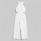 Halter Neck Jumpsuit with Wide-Leg Silhouette — view 4