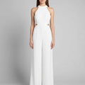 Halter Neck Jumpsuit with Wide-Leg Silhouette