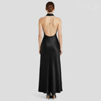Halter-Neck Pleated Midi Dress — view 5