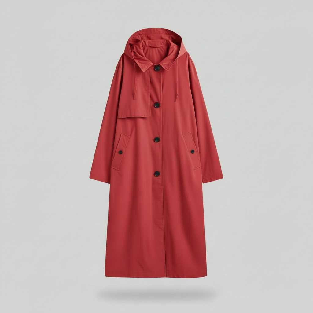 Longline Trench Coat with Relaxed Fit — view 10