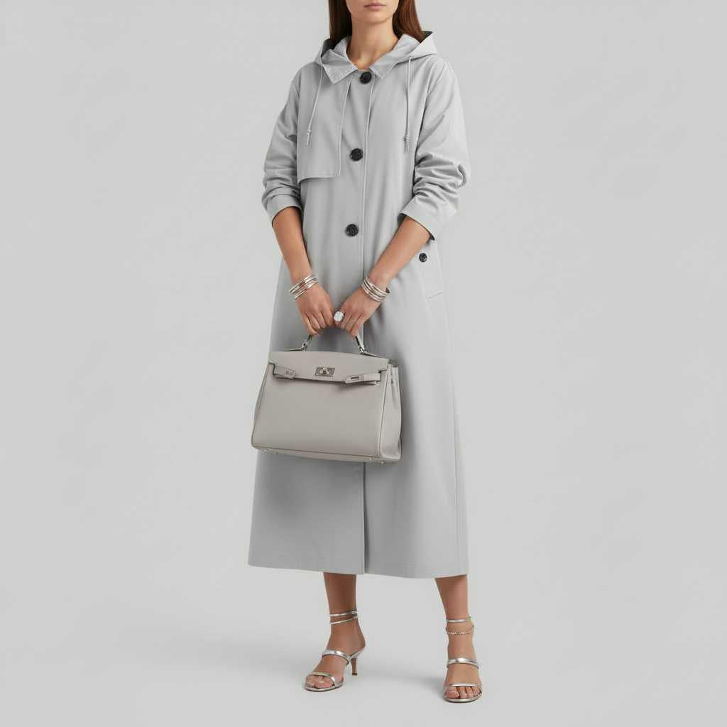 Longline Trench Coat with Relaxed Fit — view 2