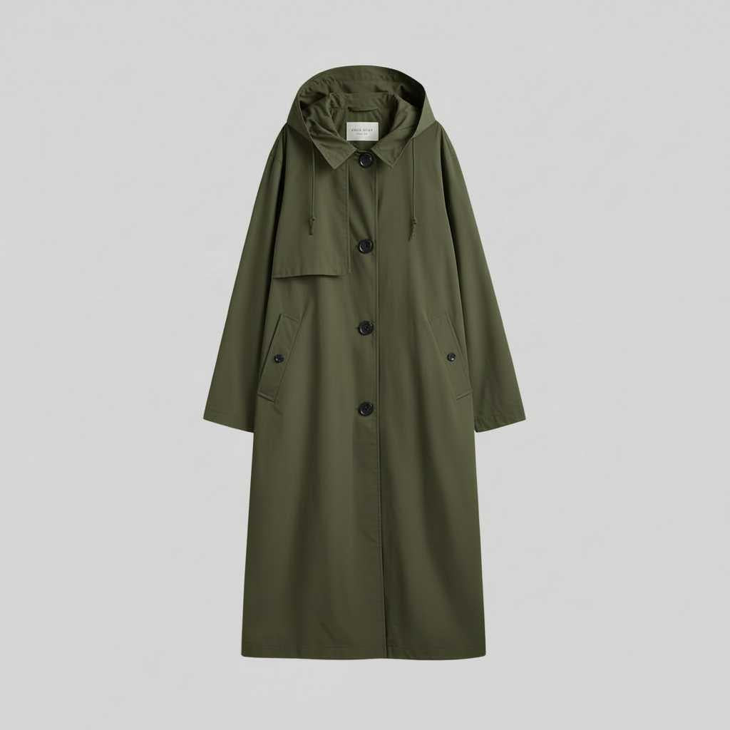 Longline Trench Coat with Relaxed Fit — view 5