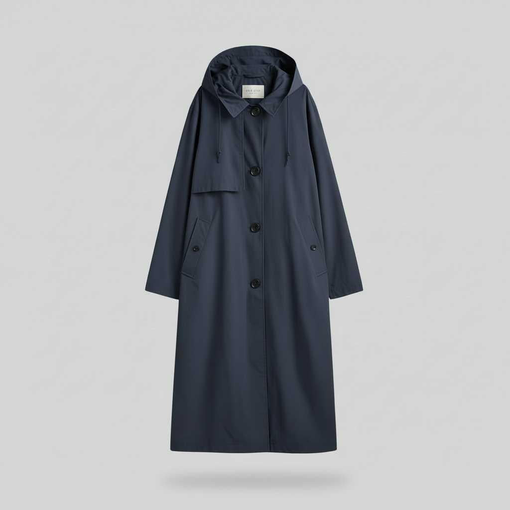 Longline Trench Coat with Relaxed Fit — view 7