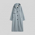 Longline Trench Coat with Relaxed Fit
