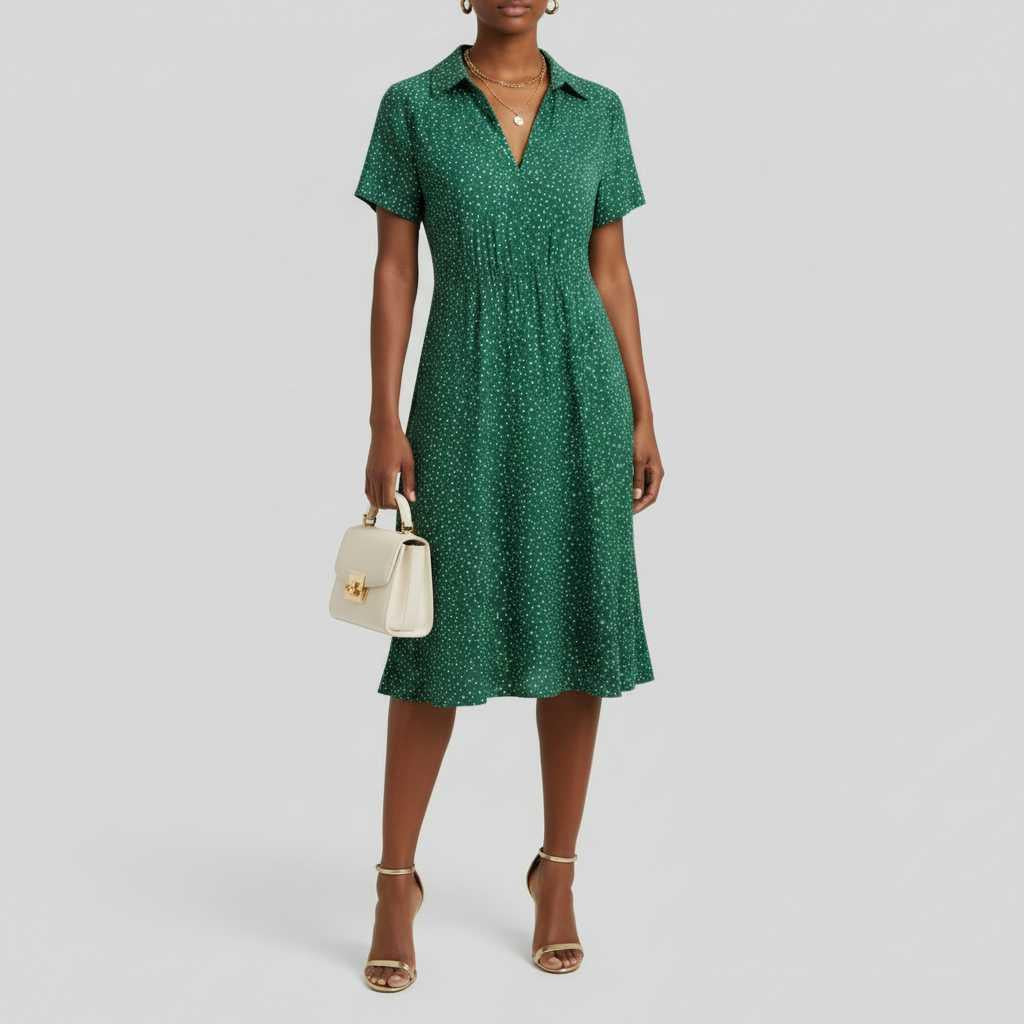 Modern Classic Midi Shirt Dress — view 3