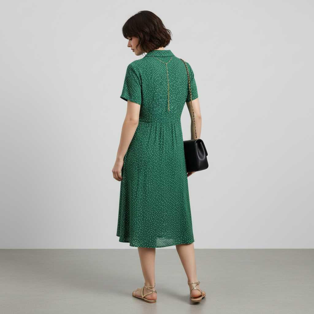 Modern Classic Midi Shirt Dress — view 4
