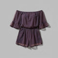 Off-Shoulder Chiffon Jumpsuit with Bell Sleeves — view 2