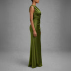 One-Shoulder Draped Maxi Dress for Special Occasions — view 3