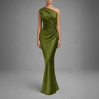 One-Shoulder Draped Maxi Dress for Special Occasions
