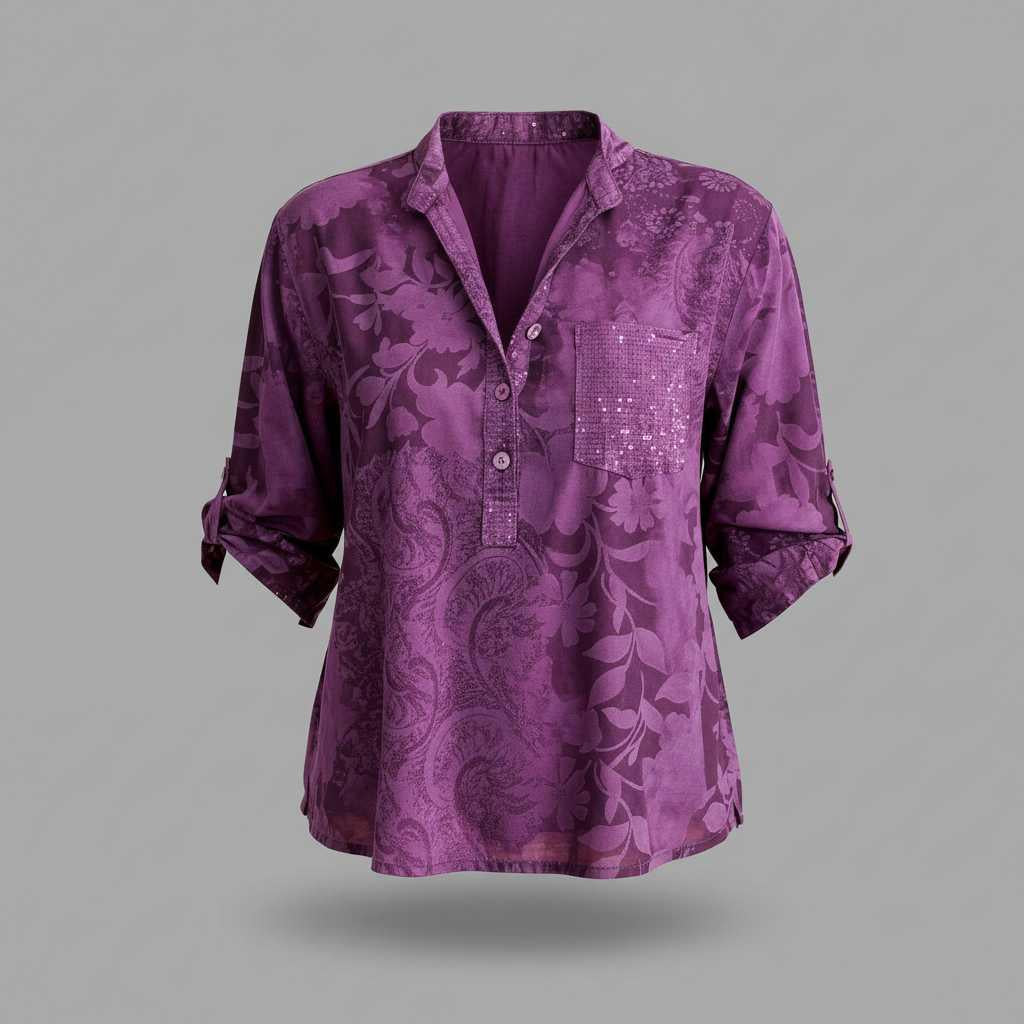 Polished Long Sleeve Blouse for Work & Weekend — view 2