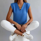 Relaxed V-Neck Blouse for Warm Days — view 3