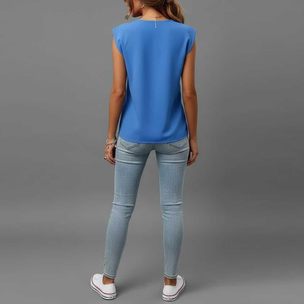 Relaxed V-Neck Blouse for Warm Days — view 5