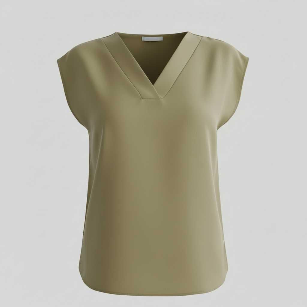 Relaxed V-Neck Blouse for Warm Days — view 6