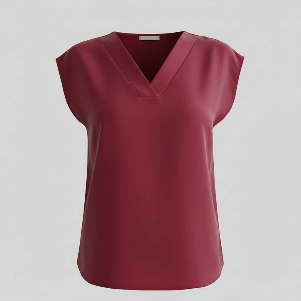 Relaxed V-Neck Blouse for Warm Days — view 8