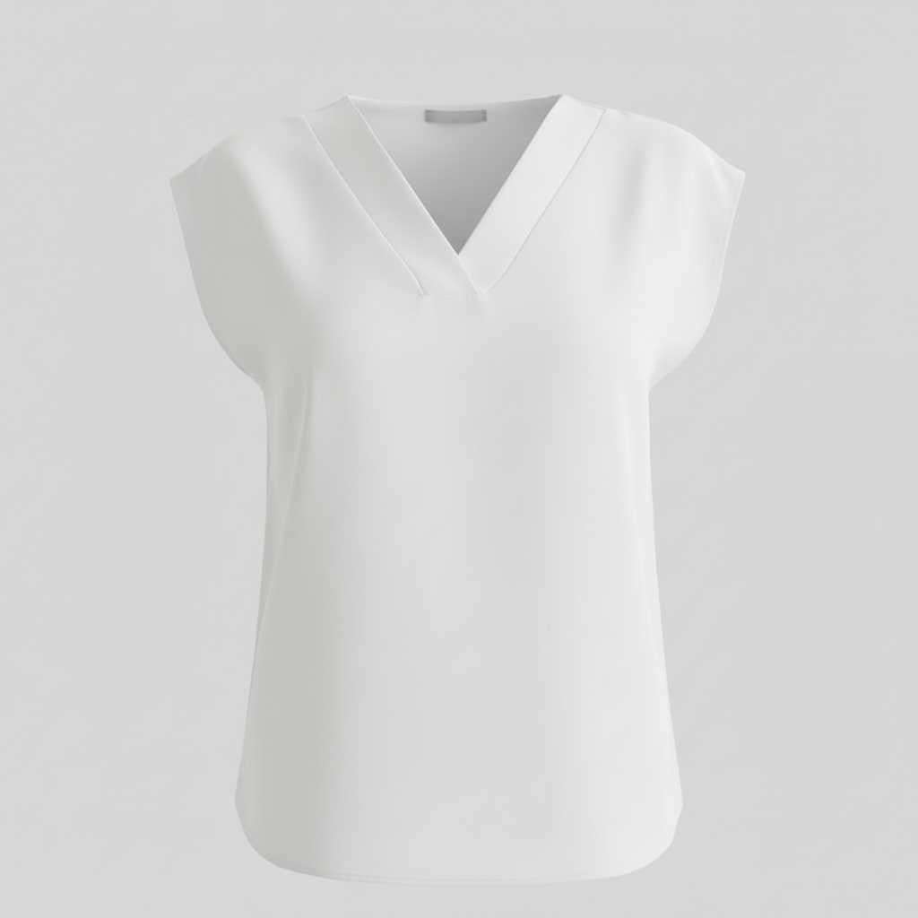 Relaxed V-Neck Blouse for Warm Days — view 9