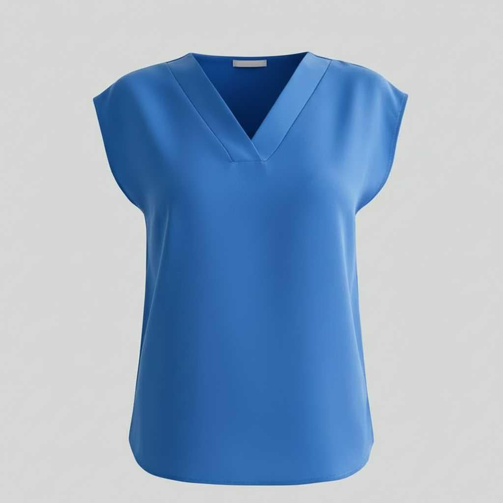 Relaxed V-Neck Blouse for Warm Days