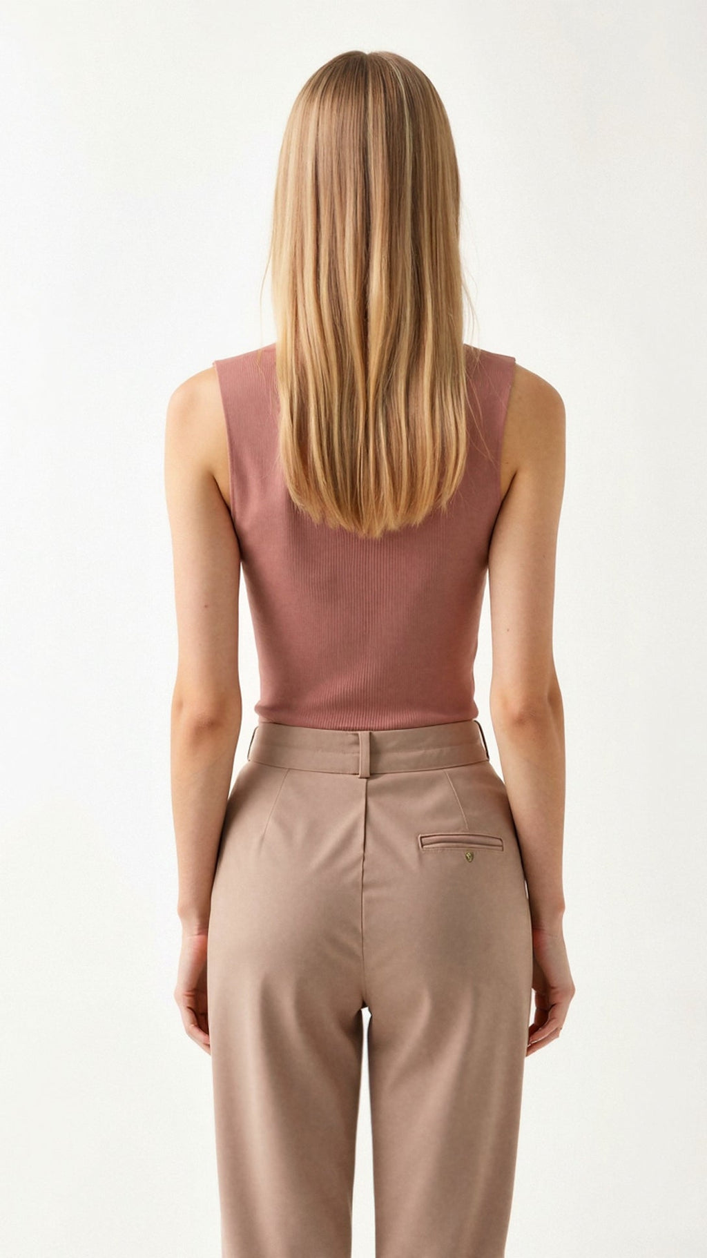 Ribbed Tank with Pearl Embellishment — view 3