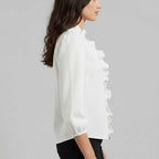 Romantic Ruffle-Trim Long Sleeve Blouse — view 4