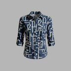 Sage Green Linen Button-Up with Roll-Tab Sleeves — view 2