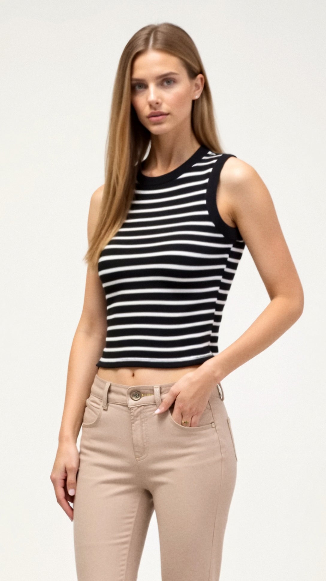 Sailor Stripe Ribbed Tank — view 10