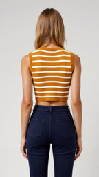 Sailor Stripe Ribbed Tank — view 3