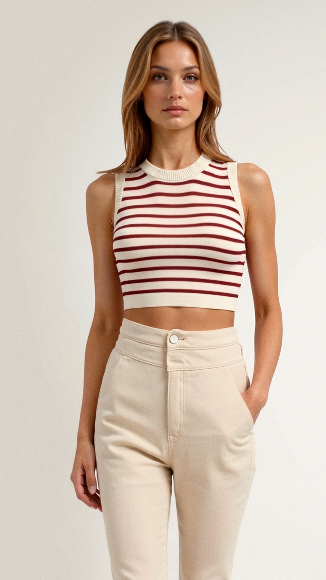 Sailor Stripe Ribbed Tank — view 6