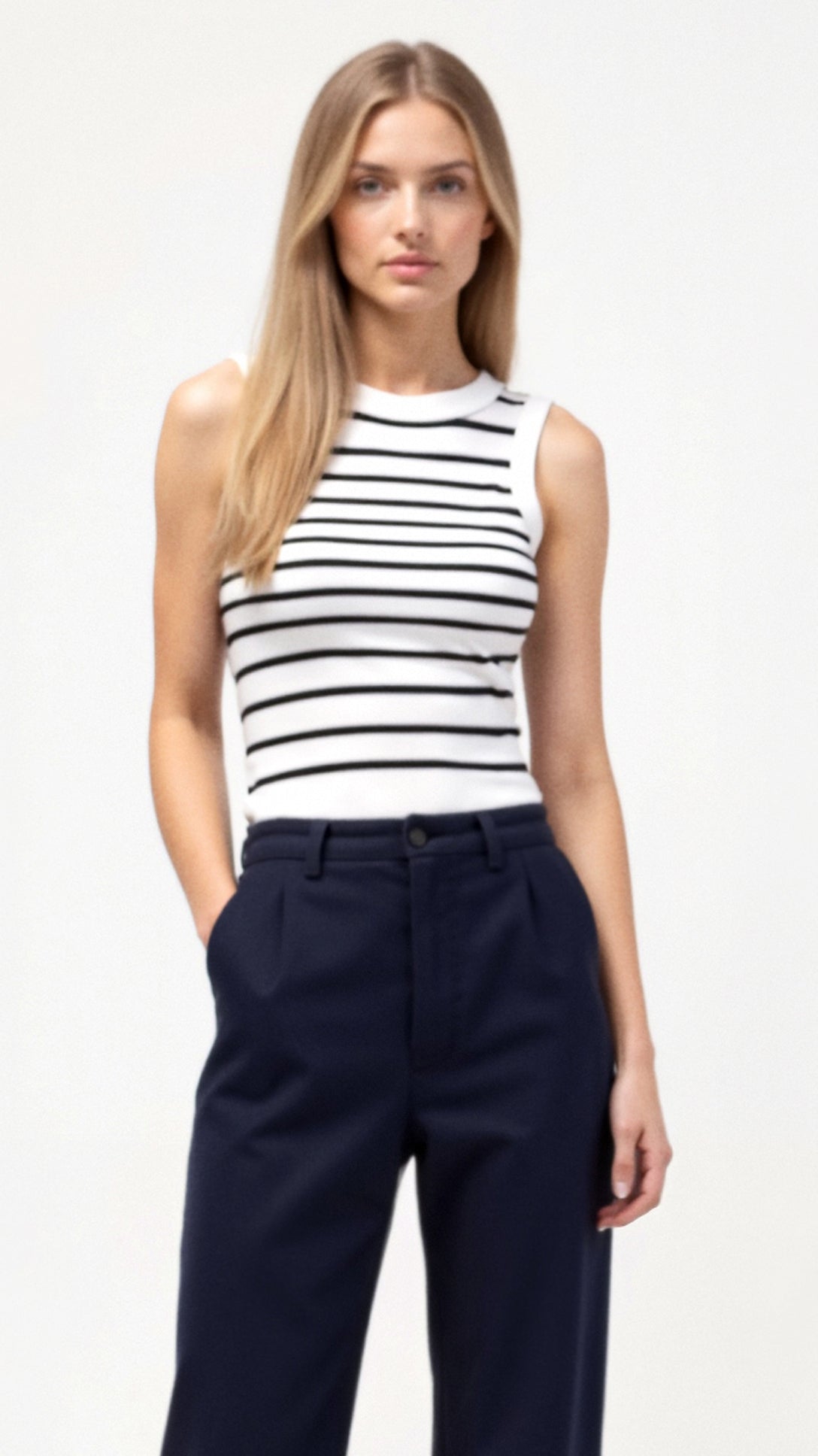 Sailor Stripe Ribbed Tank — view 9