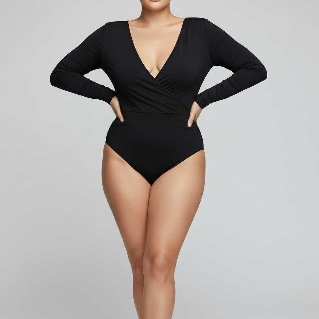 Sculpting Long-Sleeve Bodysuit with Seamless Finish — view 3